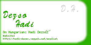 dezso hadi business card